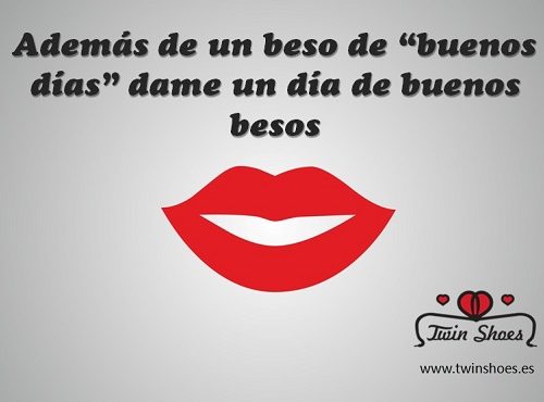 Imagen con frase de besos