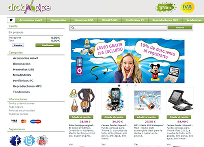 DroidPipe tienda online