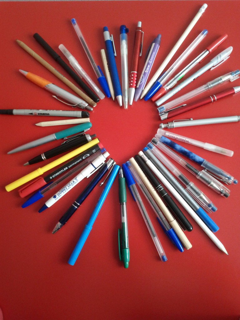 Manualidades de amor Corazón de bolígrafos