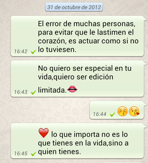 Frases románticas para WhatsApp