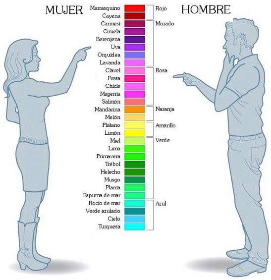 infografía colores según el sexo