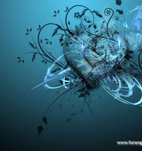 Fondo de pantalla corazón azul