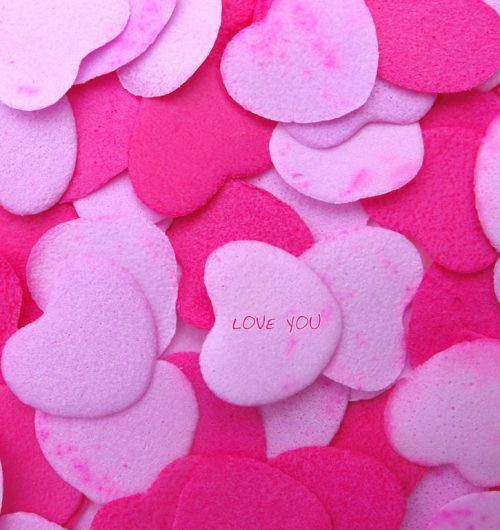 Fondo de pantalla Corazones rosas
