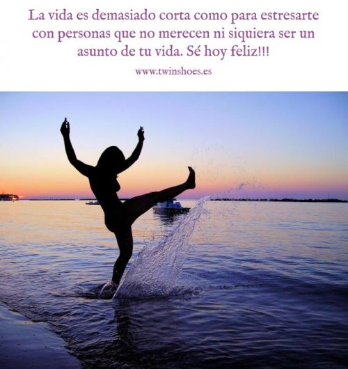 Imagen con frase de felicidad