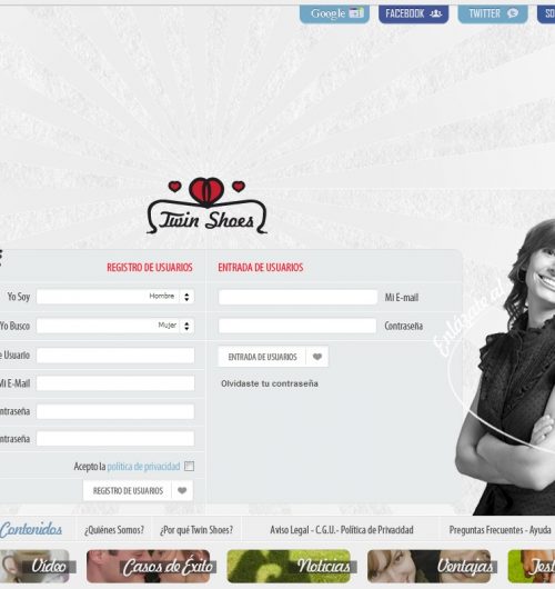Twin Shoes página web de búsqueda de pareja por internet